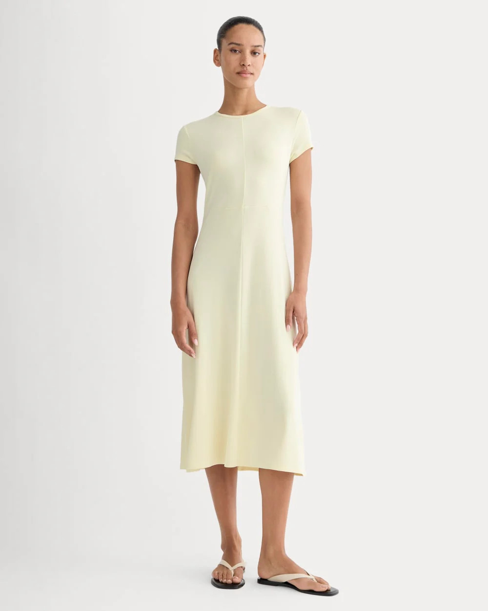 Midi Tee Dress in Butterknit | Light Yellow | Everlane