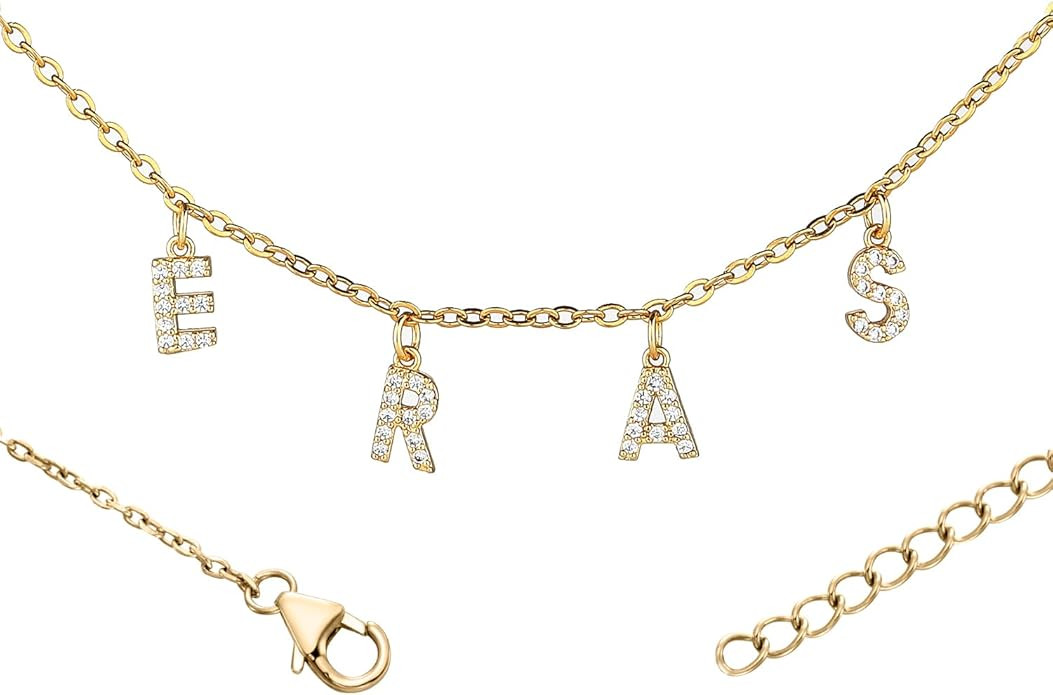 LUTER Eras Necklace, Album Gift Song Inspired Necklace Charms Letter Choker Necklace for Women Gi... | Amazon (US)
