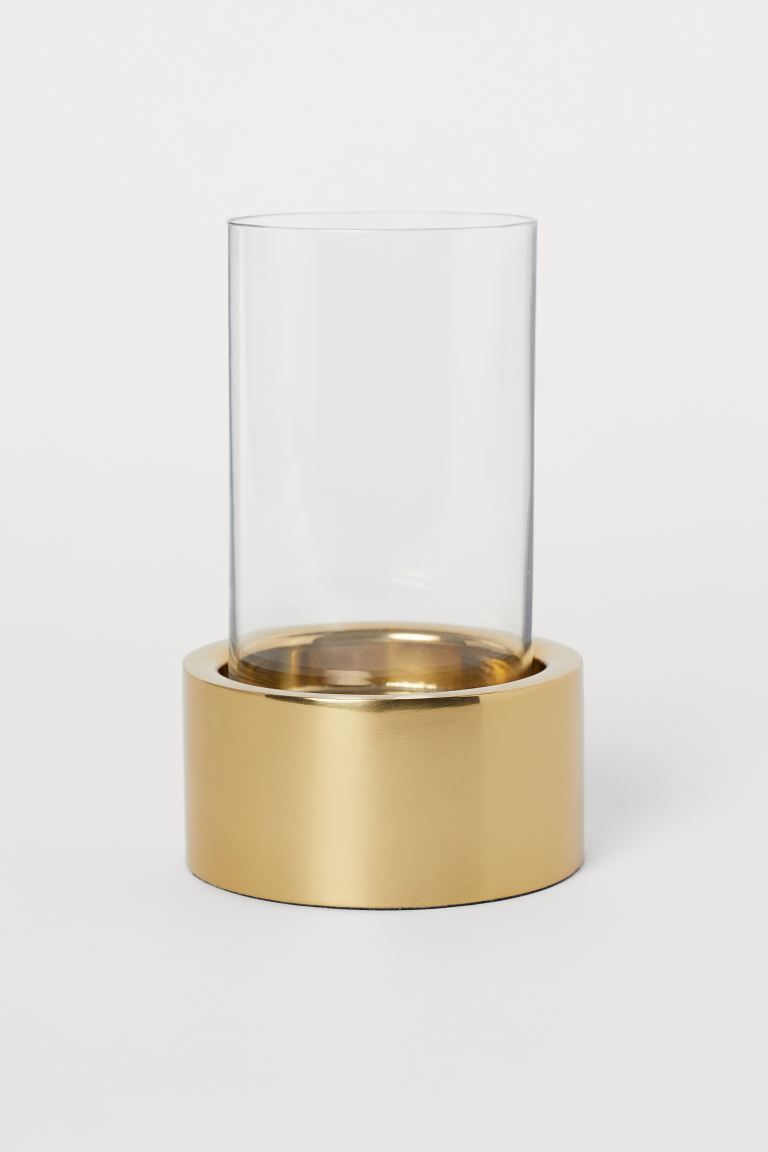 Metal & Glass Tea Light Holder | H&M (US + CA)