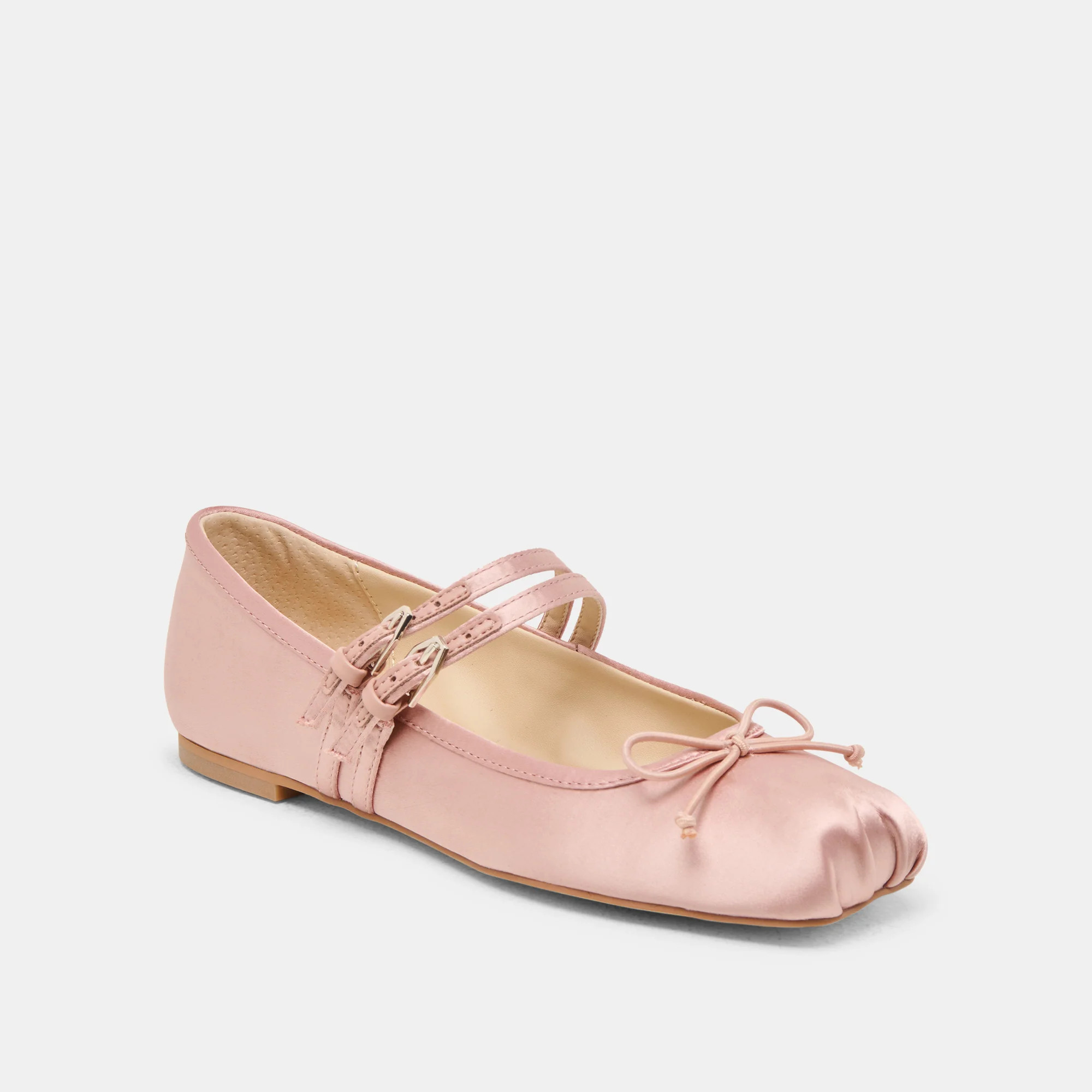 Gibsen Ballet Flats Blush Satin | DolceVita.com