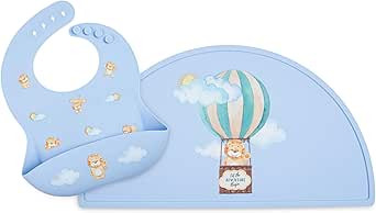 Silicone Baby Bib and Mat | Boys Girls Babies & Toddlers | Waterproof, Adjustable, BPA Free | Amazon (US)