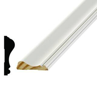 390 11/16 in. x  2\u22121/2 in. Primed Finger Jointed Wood Chair Rail Moulding (Sold by Linear Fo... | The Home Depot