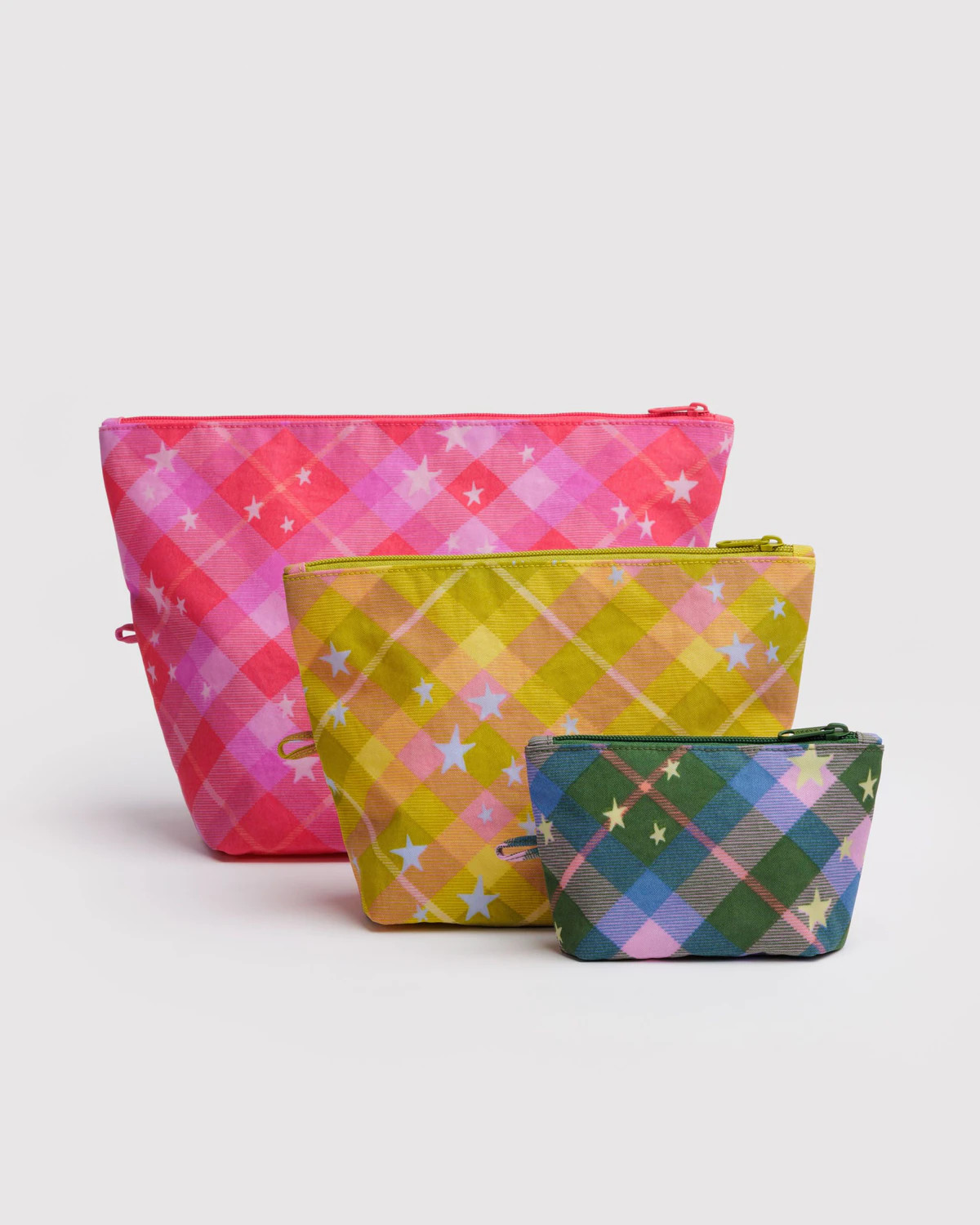 Go Pouch Set Star Plaid - Baggu | BAGGU