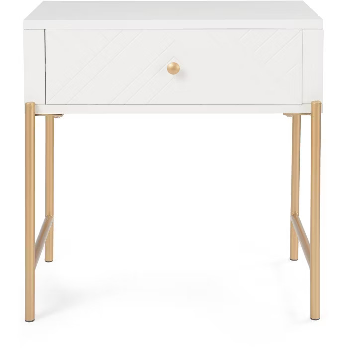 Jupiter Side Table White/Gold - Adore Decor | Target