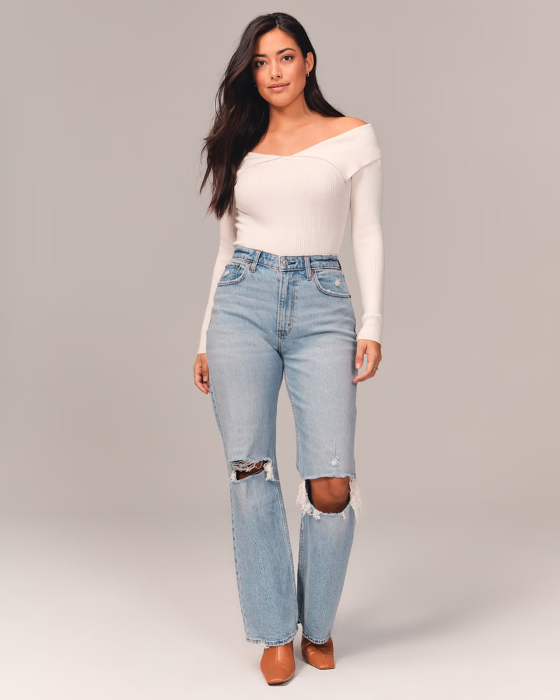 Curve Love High Rise 90s Relaxed Jean | Abercrombie & Fitch (US)