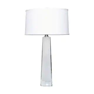 Titan Lighting 32 in. Clear Crystal Faceted Column Table Lamp TN-891548 | The Home Depot