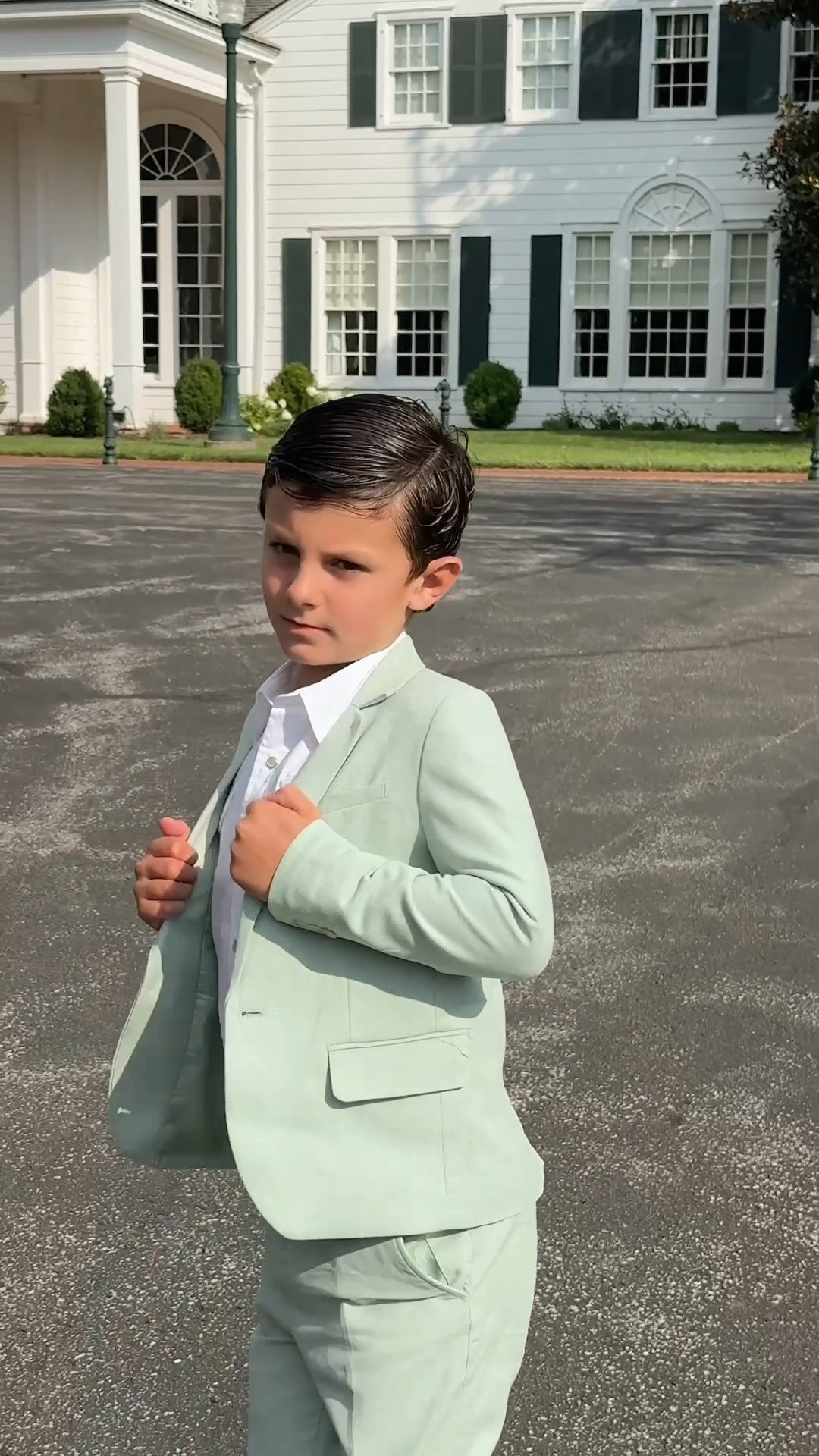 Boys suit fits true to size and is on sale! He wore a blue and brown leather belt with this and a pearl snap button down. Great kids outfit for a wedding!

#LTKootd #LTKKids #LTKdayinmylife