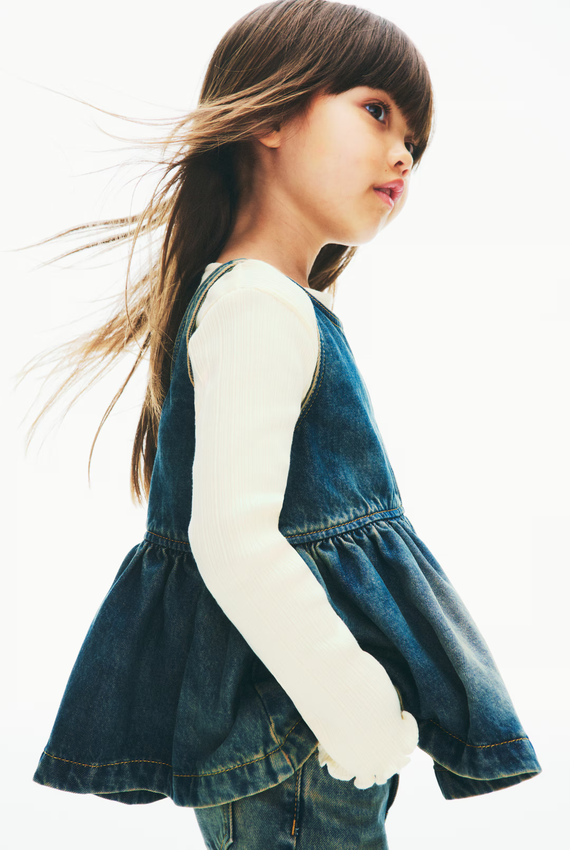 Denim Peplum Top - Blue - Kids | H&M US | H&M (US + CA)