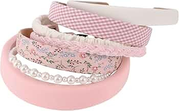 Drnytunk Headbands for Women,Pearl Headband Floral Headbands Padded Headbands for Women Vintage W... | Amazon (US)