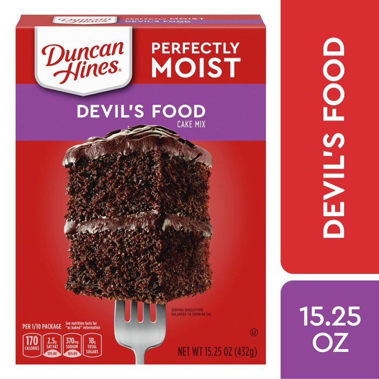 Duncan Hines Perfectly Moist Devil's Food Cake Mix, 15.25 oz - Walmart.com | Walmart (US)