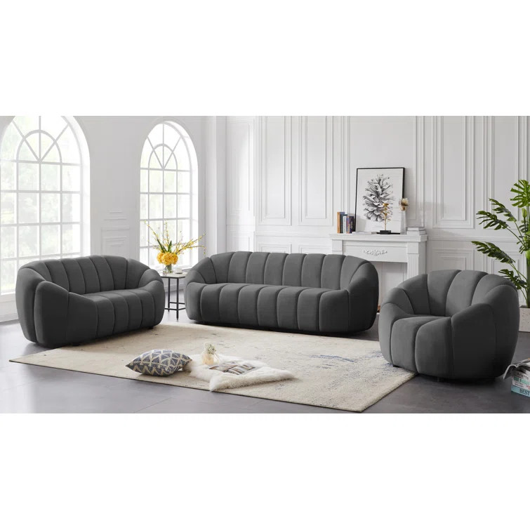 Akyla 93.5'' Recessed Arm Sofa | Wayfair North America