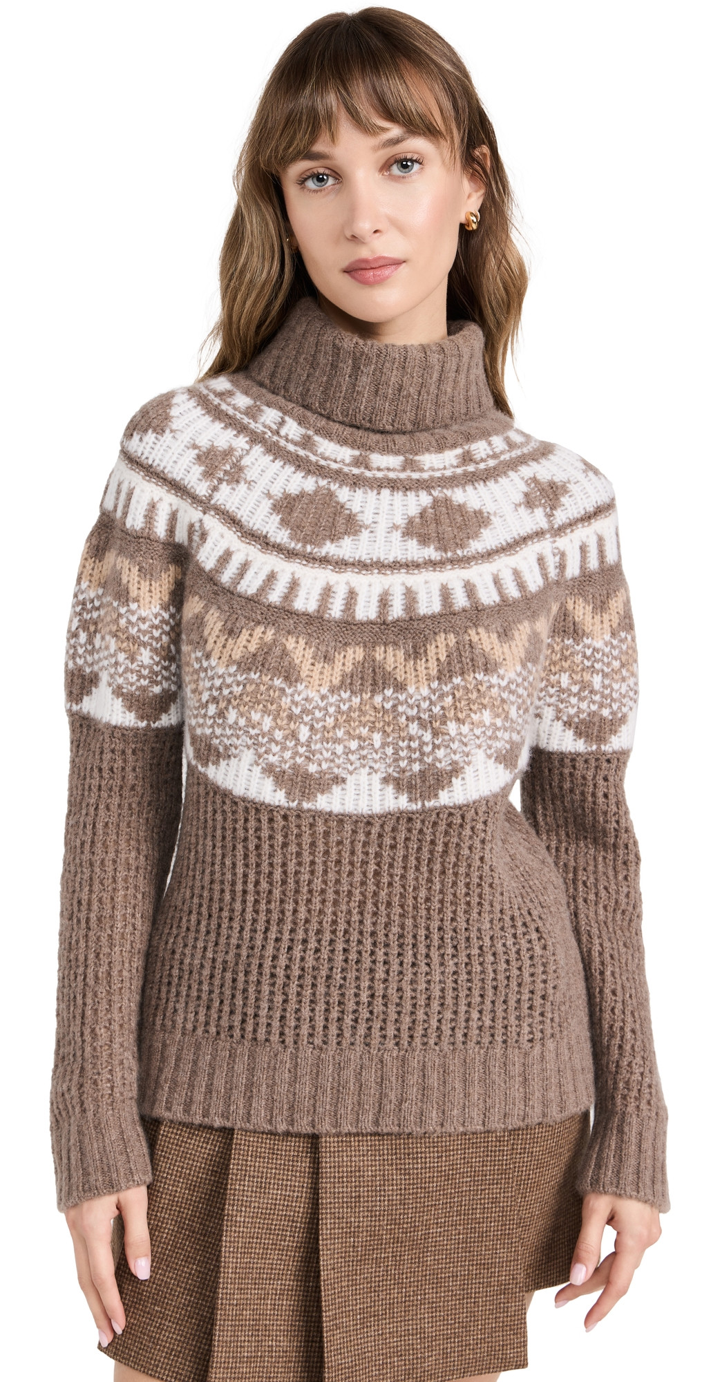 Naadam Luxe Cashmere Blend Fair Isle Turtleneck | Shopbop | Shopbop