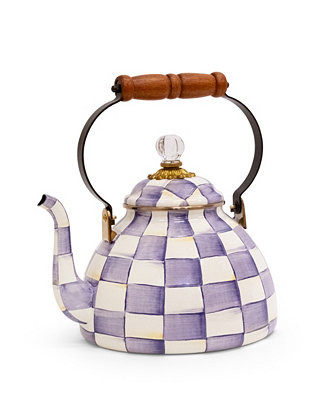 Violet Check 3-Qt. Tea Kettle | Macy's