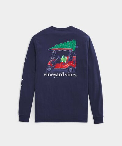 Christmas Golf Cart Long-Sleeve Tee | vineyard vines