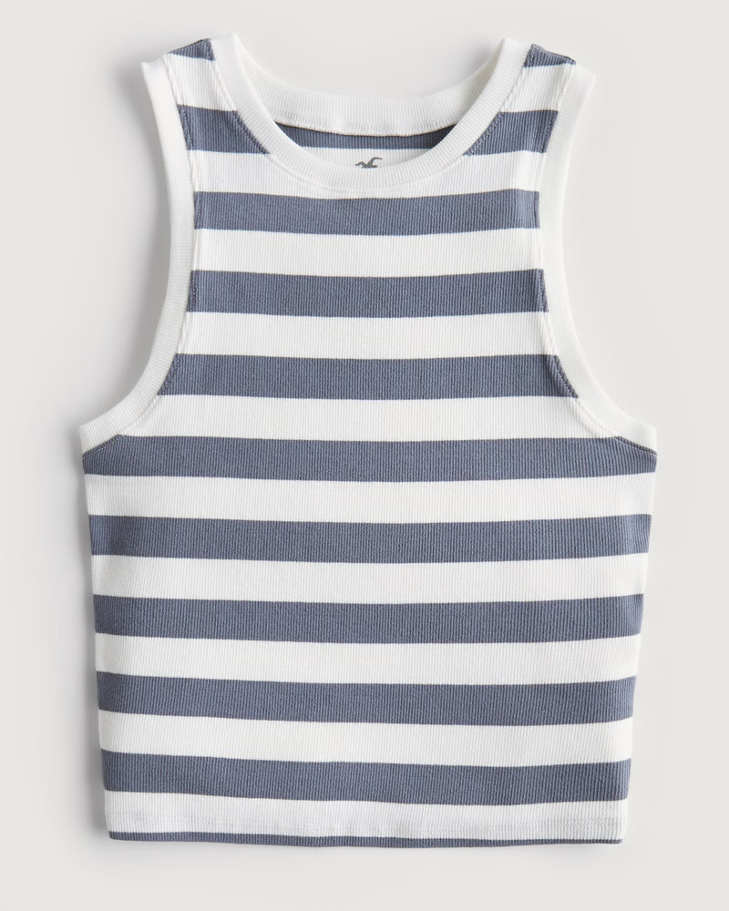 Ribbed High-Neck Tank | Hollister (US)