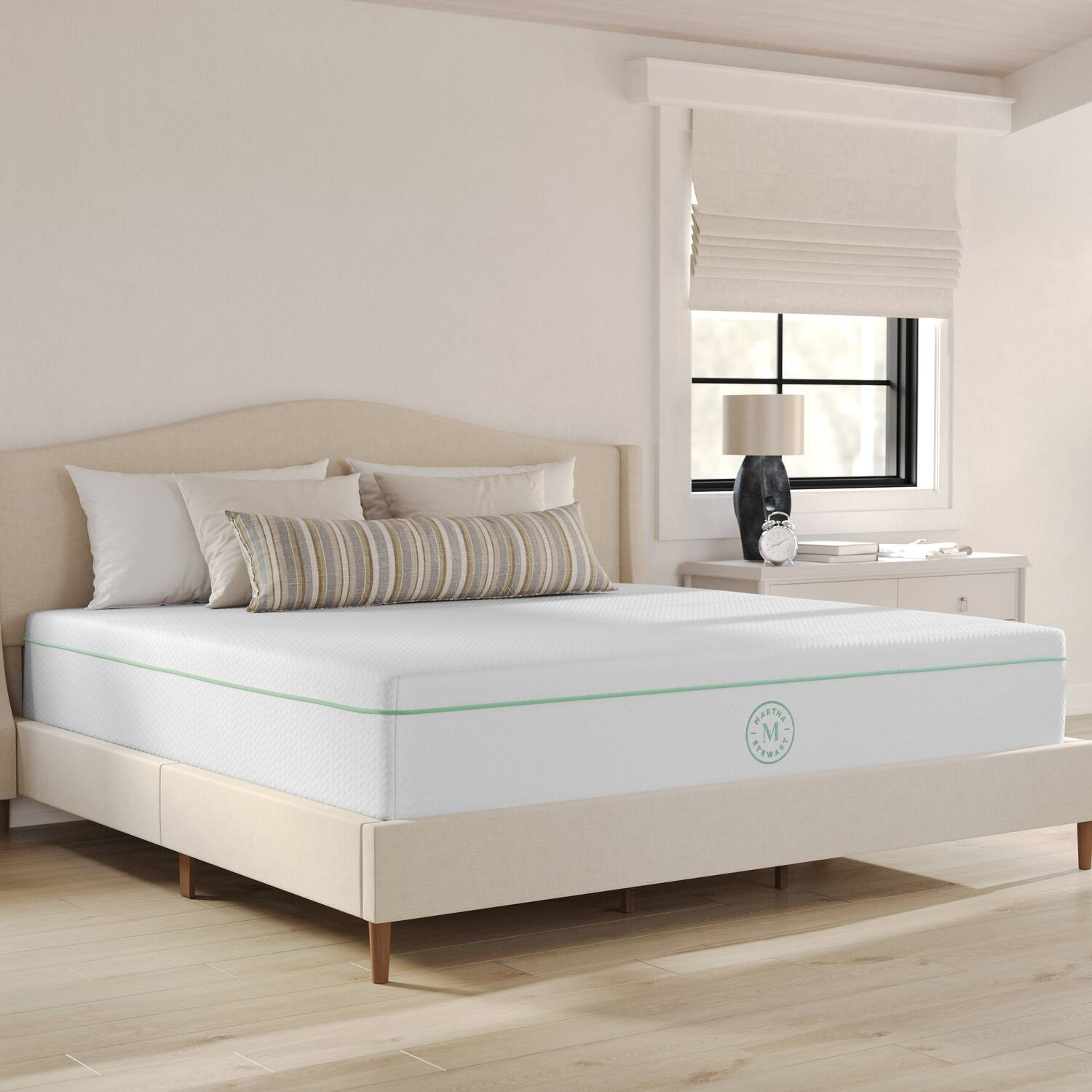 Martha Stewart - Sleepcomplete Premium Medium-Firm Dual-Action Cooling Memory Foam Mattress in a Box - White | Best Buy U.S.