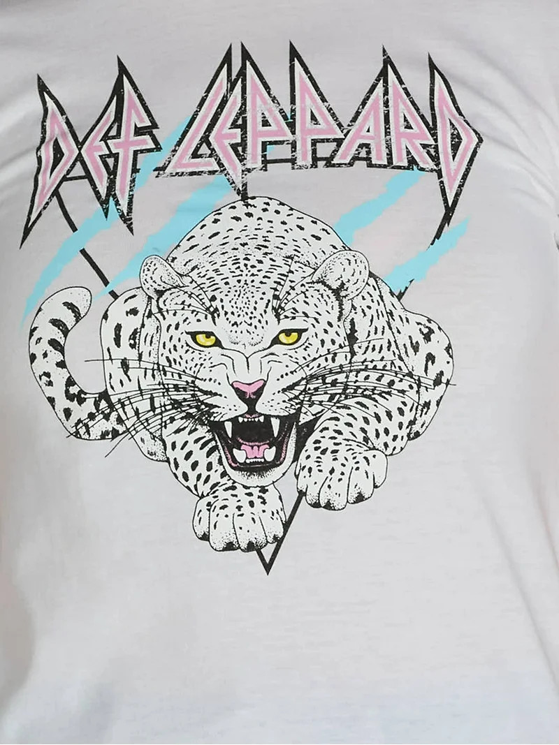 Def Leppard 1987 Retro Cover, Girls Apparel Graphic Crew Neck Short Sleeves T-Shirt, Sizes 4-18 -... | Walmart (US)