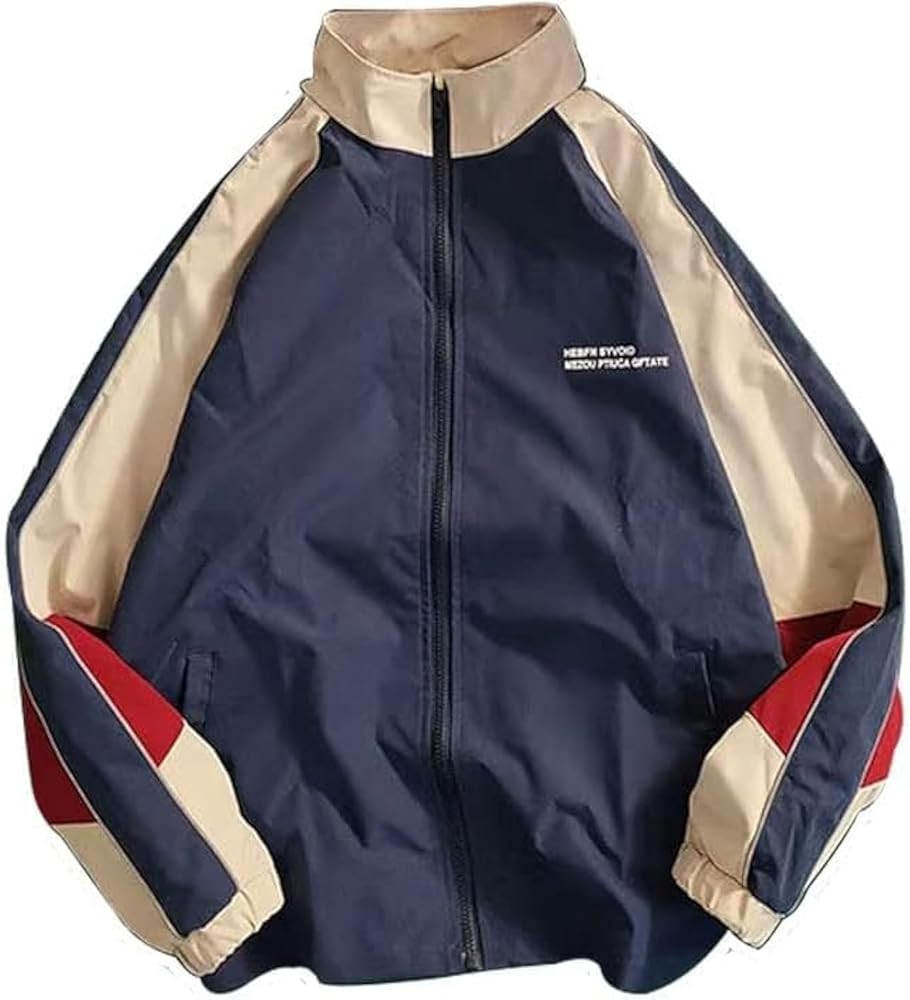 Pbkabiug Vintage Women Jackets Hip Hop Style Patchwork Windbreak Unisex Streetwear Lightweight Ja... | Amazon (US)