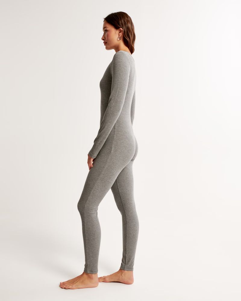 Lounge Long-Sleeve Onesie | Abercrombie & Fitch (US)