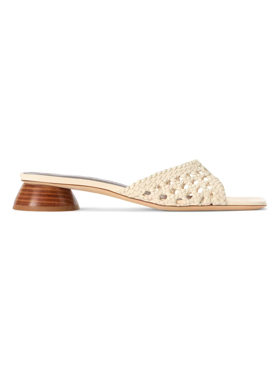 Simone 35MM Crochet Leather Mules | Saks Fifth Avenue