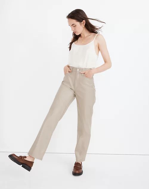 The Perfect Vintage Straight Jean: Faux Leather Edition | Madewell