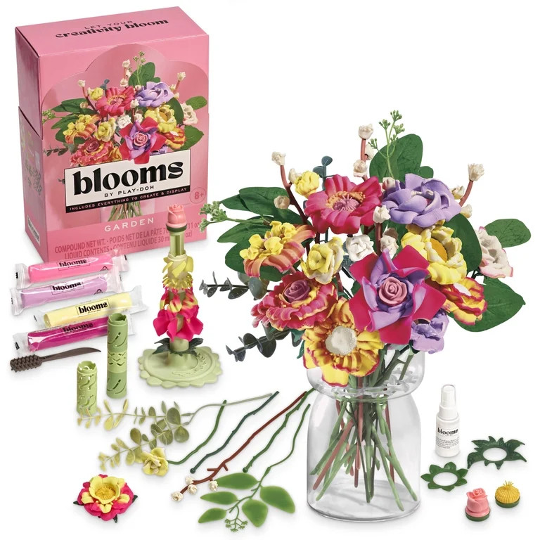 Blooms by Play-Doh Garden Flower Bouquet Craft Kit for Adults, Includes DIY Tools & Scented Compo... | Walmart (US)