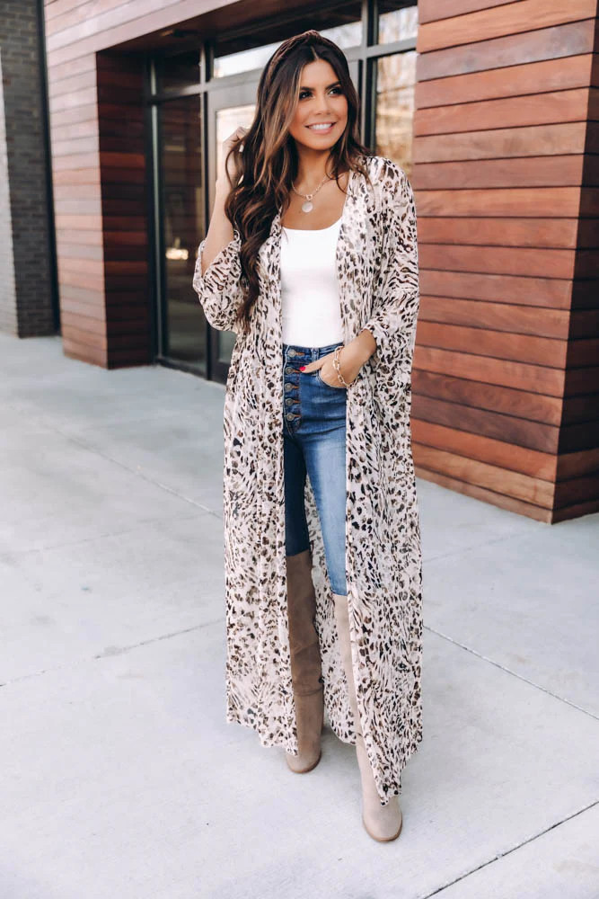 Unstoppable Soul Animal Print Kimono | The Pink Lily Boutique