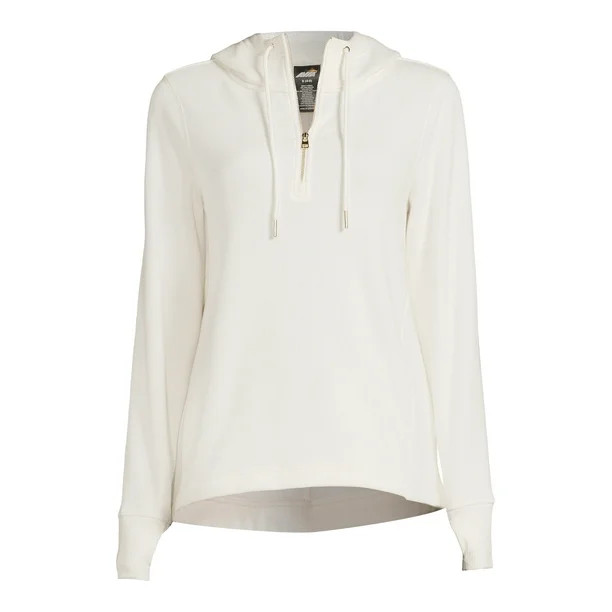 Avia Women's Mink Back Quarter Zip Hoodie With Thumbholes - Walmart.com | Walmart (US)
