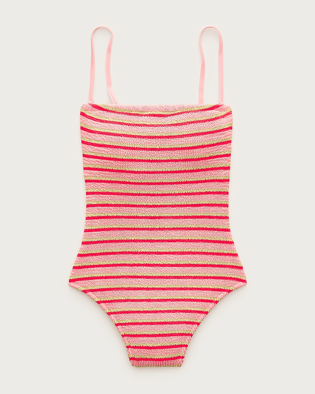 Gemma bandeau scrunchie one-piece in metallic stripe | J. Crew US