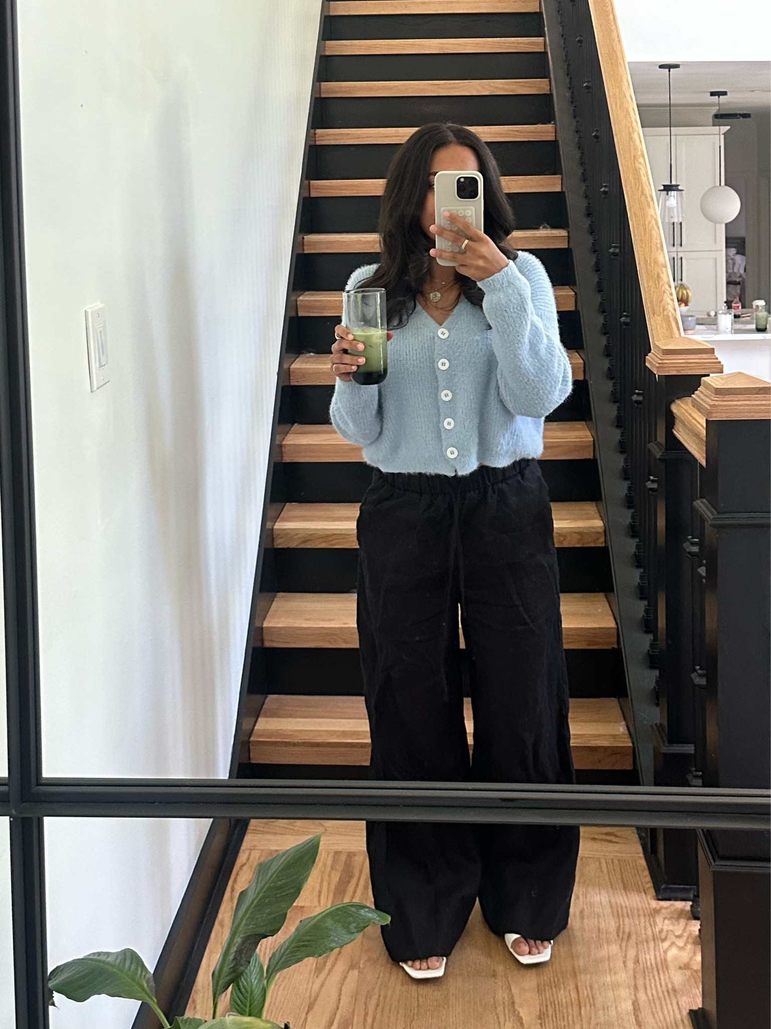 My fuzzy cardigan is an old Lovers and Friends set with shorts that I repurposed, linked some great similar options