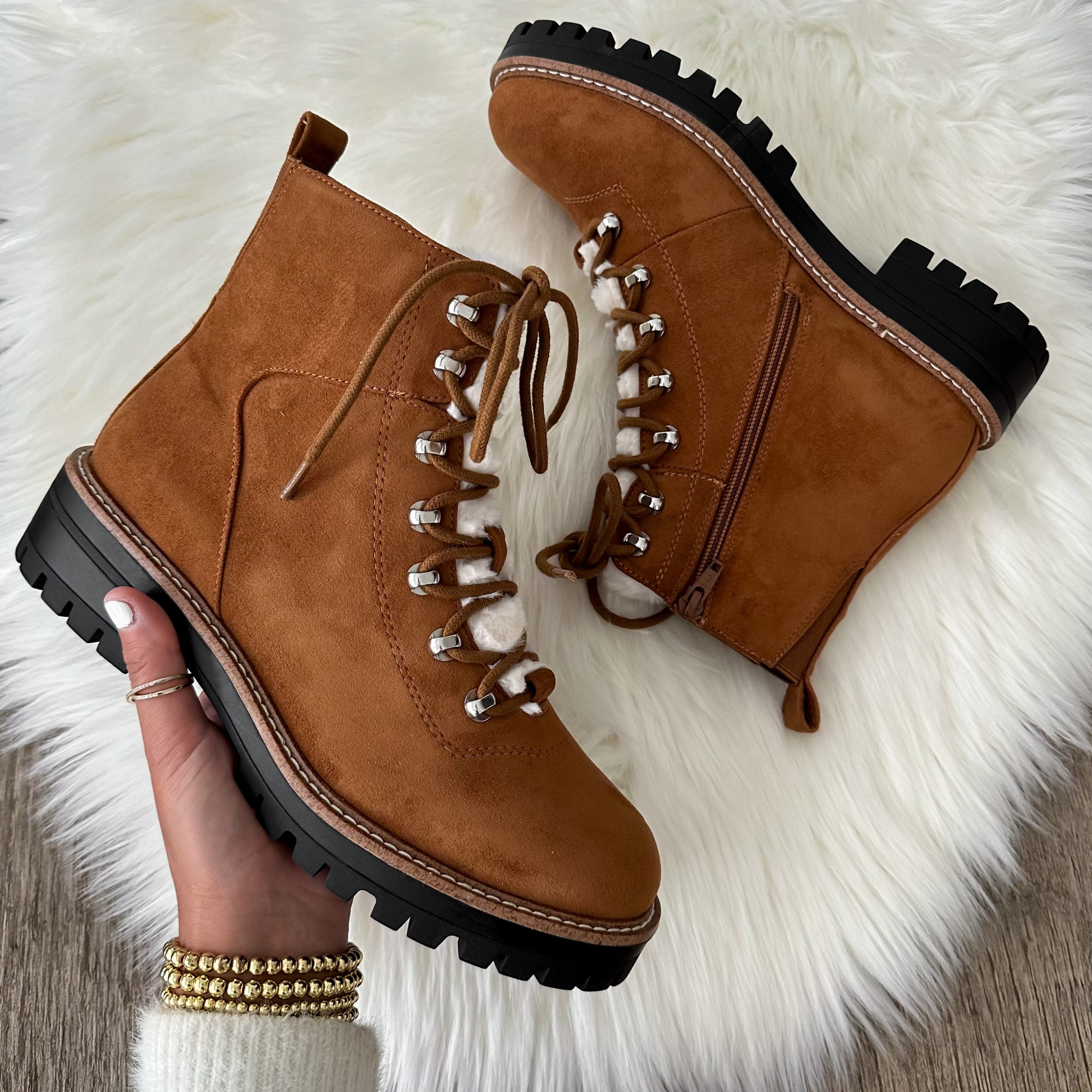 Women's Leighton Winter Boots - A New Day wearing size 8.5