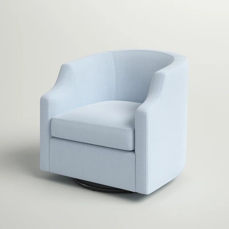 Debbie 77.47cm Wide Polyester Swivel Barrel Chair | Wayfair North America