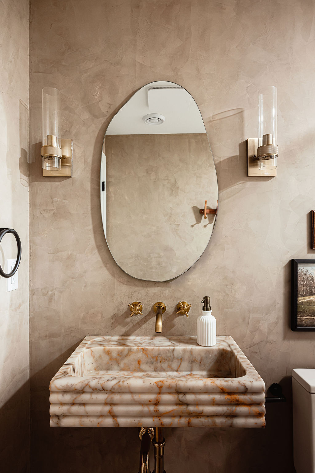 Welcome to the bathroom remodel at our Organic Sports Bar basement renovation project! 🌙 #LTKInteriorDesigner #LTKDesigner #LTKInteriorDesign #LTKRenovation #LTKRemodel  

 