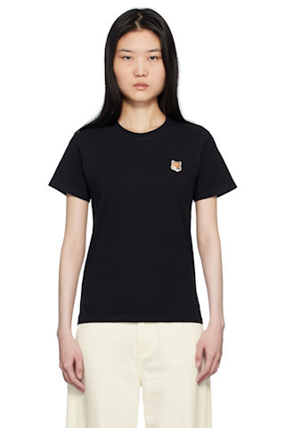 Maison Kitsuné - Black Fox Head T-Shirt | SSENSE