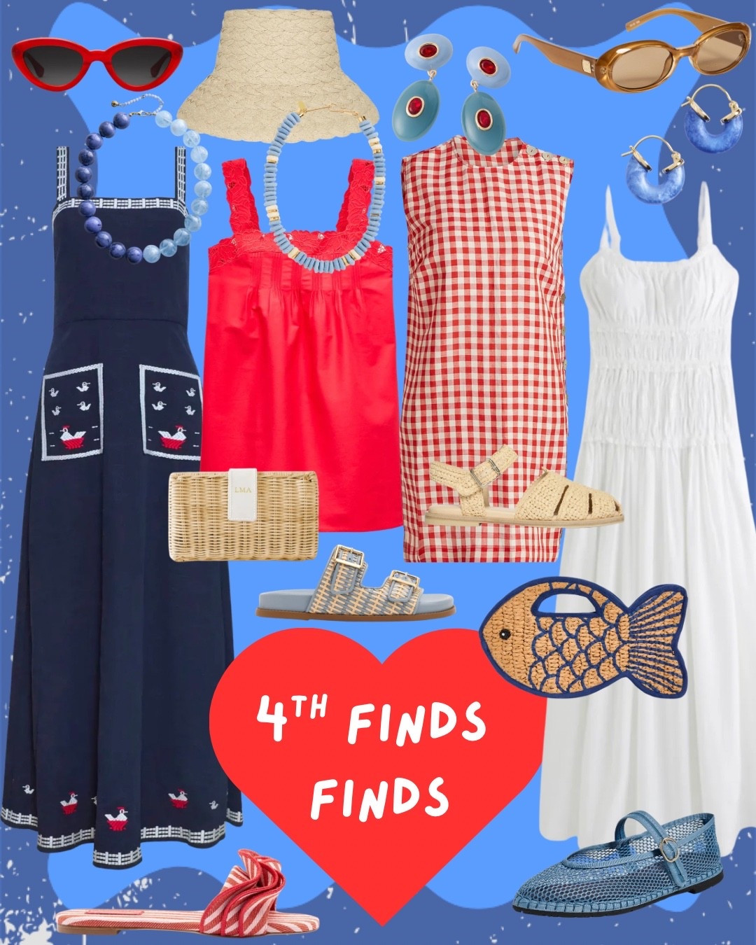 4th of July finds! Americana summer loading. ❤️🤍💙

4th of July will be here before we know it so I’m leaning into all the reds, whites, and blues. From a cookout to a parade or to a party, these pieces deliver for America. Best part, almost all of these pieces are on sale and so many are under $100. #fourthofjuly #america #ootd #outfitinspiration mini dress. Gingham. Red white and blue. Blue necklace. 4th of July outfit. Straw bag.

#LTKSeasonal #LTKSaleAlert #LTKootd
