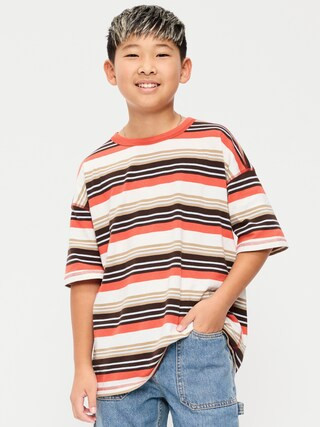 Oversized Short-Sleeve Striped T-Shirt for Boys | Old Navy (US)