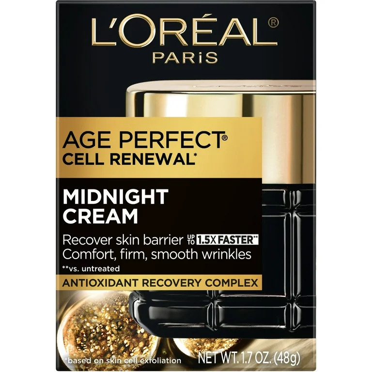 L'Oreal Paris Age Perfect Cell Renewal Midnight Cream, Antioxidants, 1.7 oz | Walmart (US)