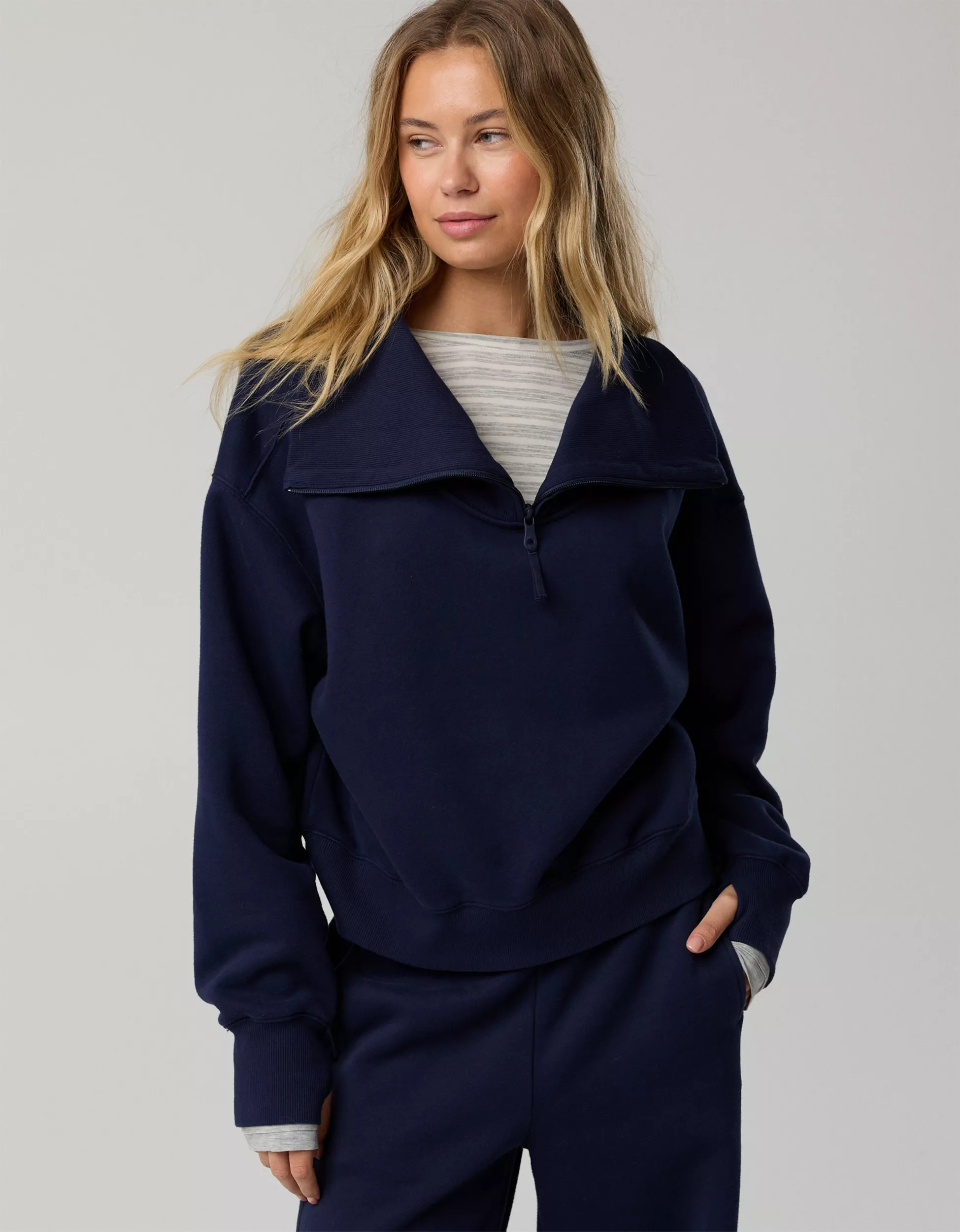 OFFLINE By Aerie Cloud Fleece Quarter Zip Sweatshirt | American Eagle Outfitters (US & CA)