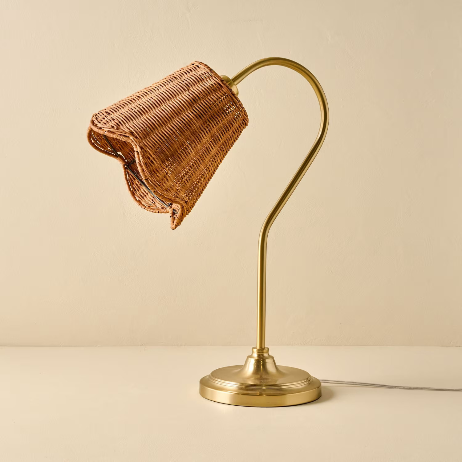 Lucinda Task Lamp with Woven Shade | Magnolia