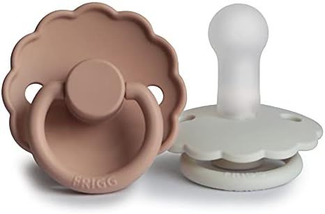 FRIGG Daisy Silicone Baby Pacifier | Made in Denmark | BPA-Free (Blush/Cream, 6-18 Months) | Amazon (US)