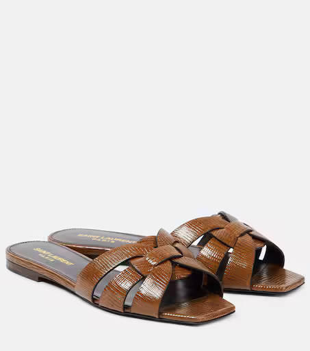 Tribute lizard-effect leather sandals | Mytheresa (US/CA)