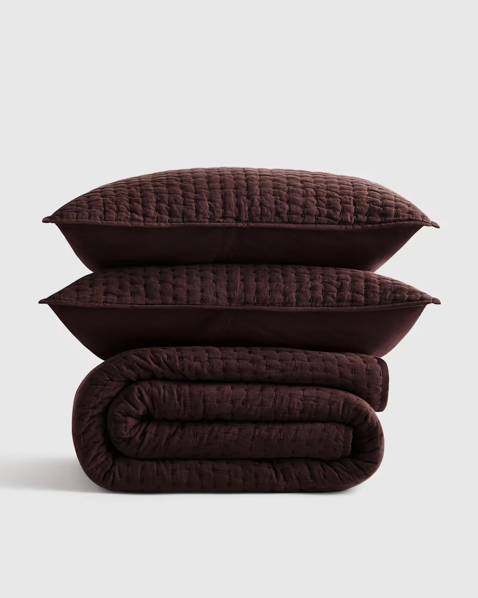 European Linen Cotton Stitch Quilt Set | Quince