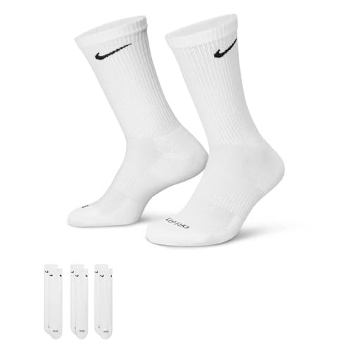 Nike Everyday Plus Cushioned Training Crew Socks, White, 5-5.5 | Amazon (US)