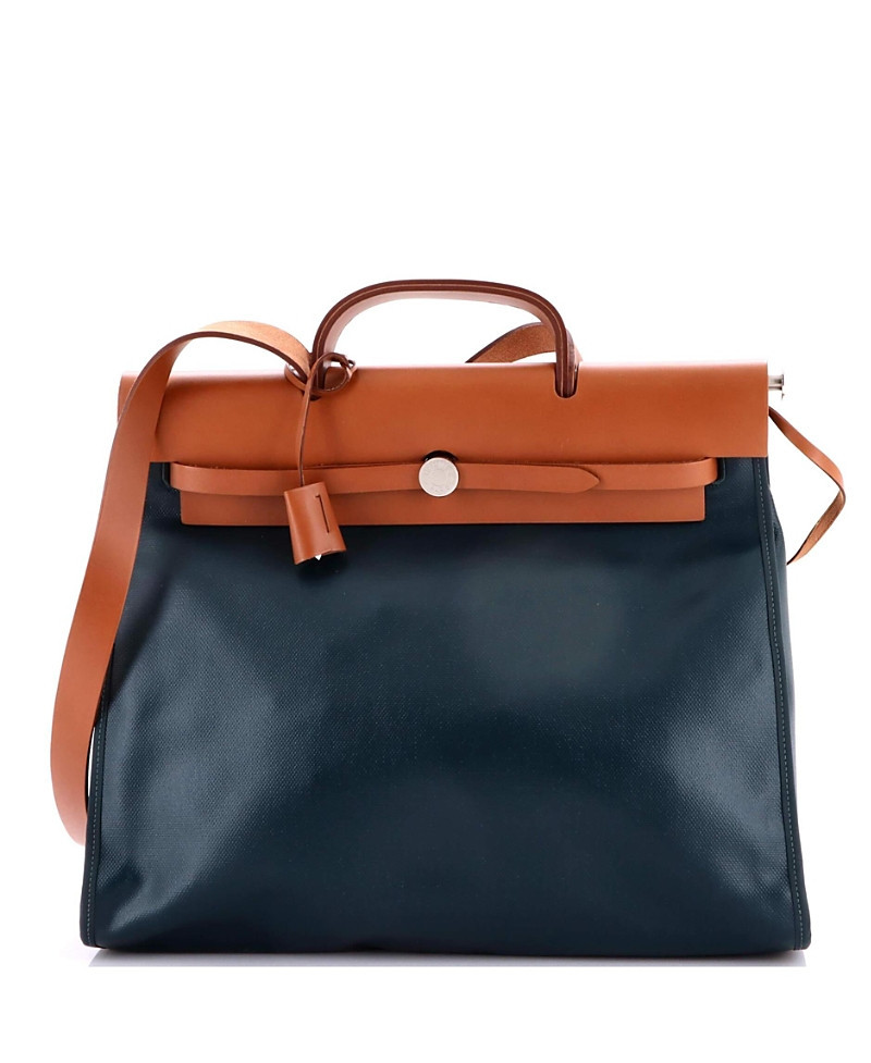 Pre-Owned HERMES 39 Herbag Zip Berline Vache Canvas and Leather | Bloomingdale's (US)