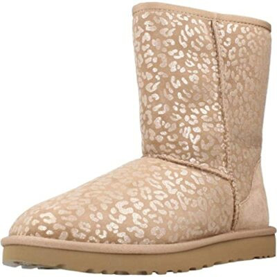 NEW UGG Uggs CLASSIC SHORT SNOW LEOPARD Brown Suede Boots 6 7 8 9 EU 37 38 39 40  | eBay | eBay US