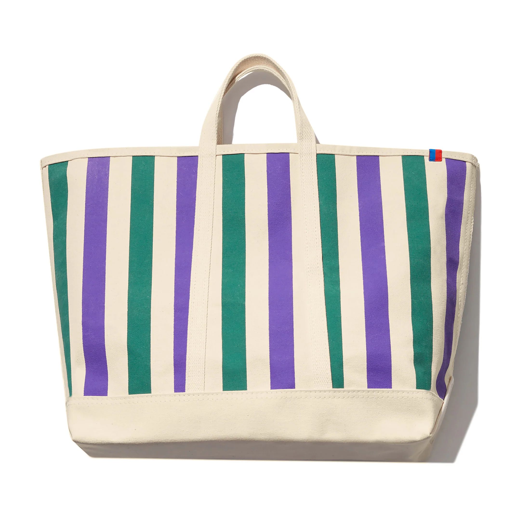 The All Over Striped Tote - Canvas/Green/Grape – KULE | KULE (US)