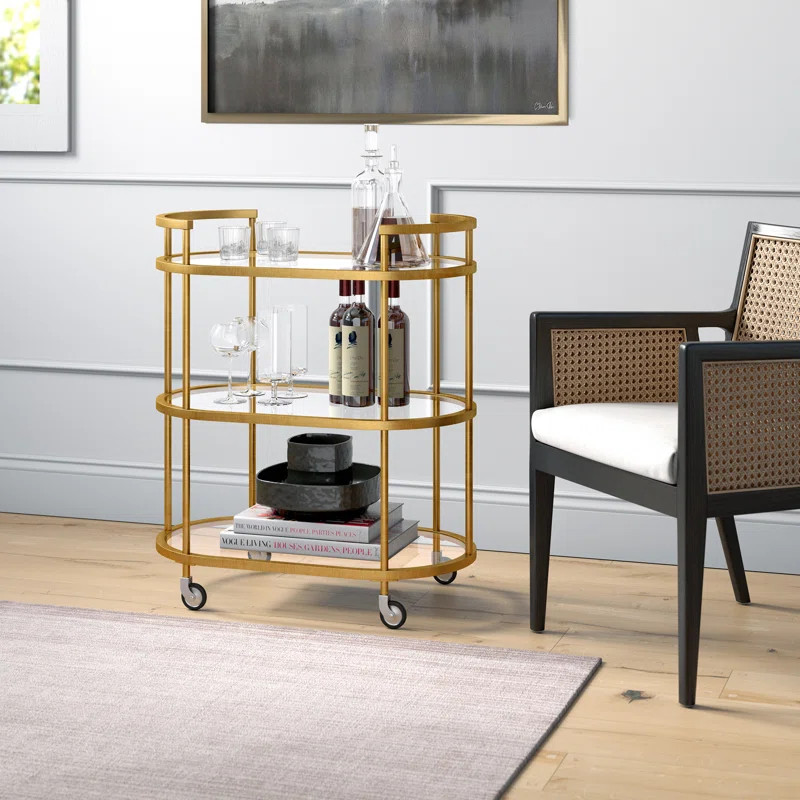 Rosario Metal Bar Cart | Wayfair North America