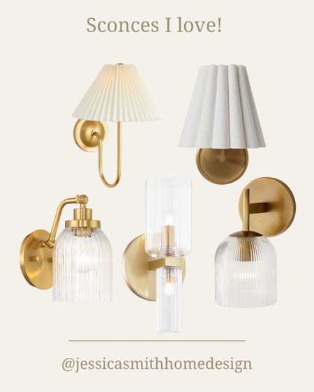 My favorite sconces - we’re going with the bottom left for our bathroom reno! 
