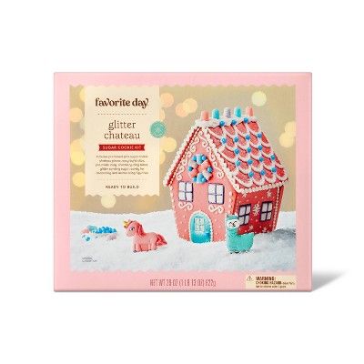 Holiday Glitter Chateau Sugar Cookie Gingerbread House Kit - 29oz - Favorite Day™ | Target
