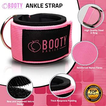 Booty Basics - Fitness Ankle Strap for Cable Machines - Padded Ankle Attachment for Women – for... | Amazon (US)